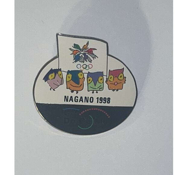 1998 Nagano Winter Winter Olympics Pin Badge Set - Docomo, Novelty, Vintage - Picture 2 of 14